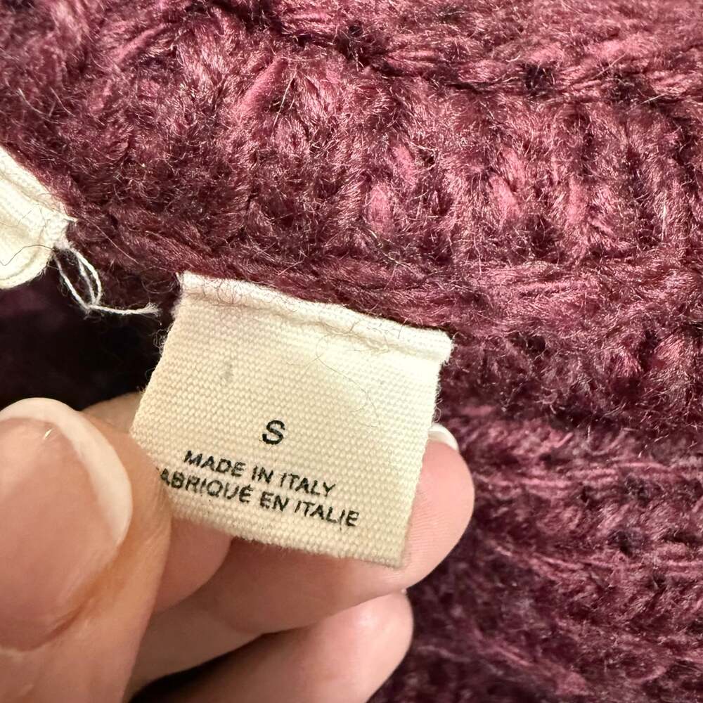Alpaca Wool Italy Made MOTH Anthropologie Wine Tunic Sweater S - Picture 7 of 12